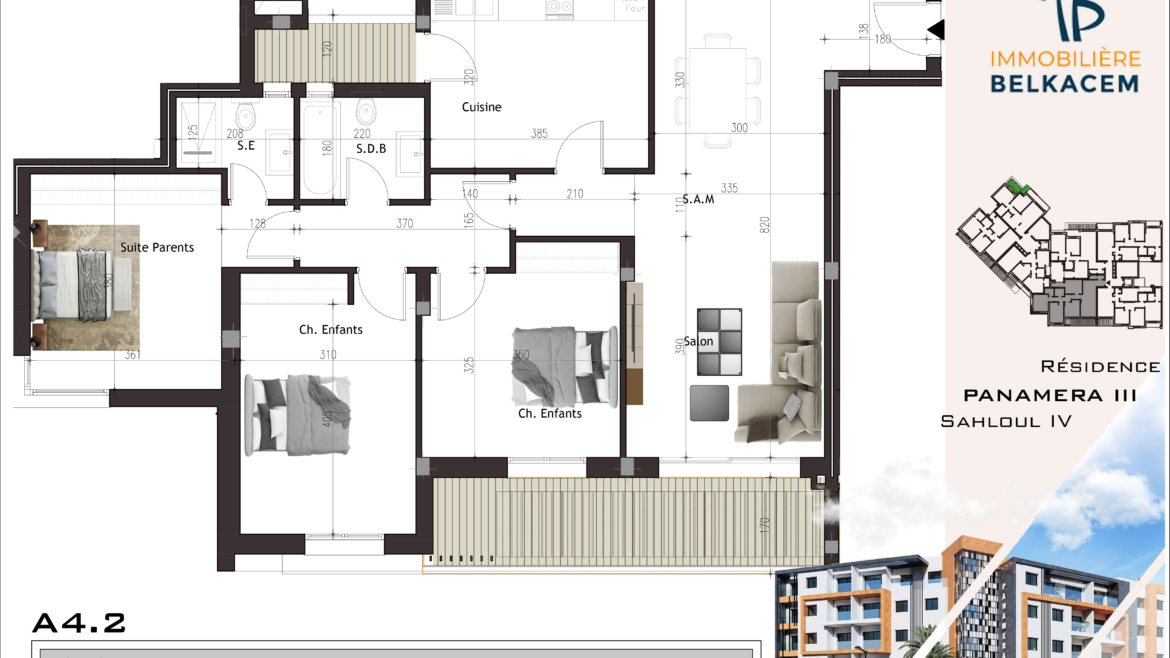 Panamera III 4eme Etage Bloc A plan A4-2 (S+3)